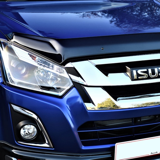 [4M-DMAX17BG#] Isuzu D-Max 2017-2020 Dark smoke bonnet guard