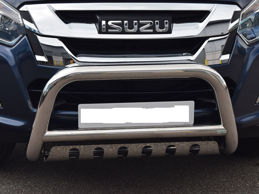 [4M-D-MAX-R1270-0417#] Isuzu D-Max 2017-2020 Stainless steel bull bar with axle plate