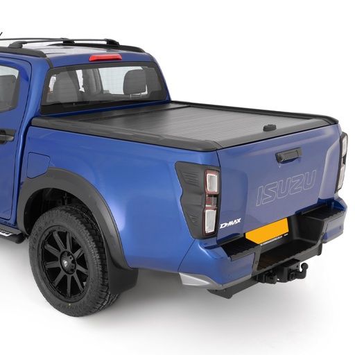 [4M-DMAX20DCROLLTOP/BLACK#] Isuzu D-Max 2021- Aeroklas retractable roller shutter in black