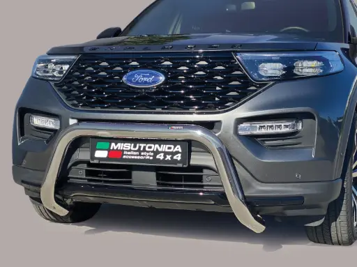 [4M-EC/SB/488/IX] Ford Explorer 2021- 76MM stainless steel bull bar 