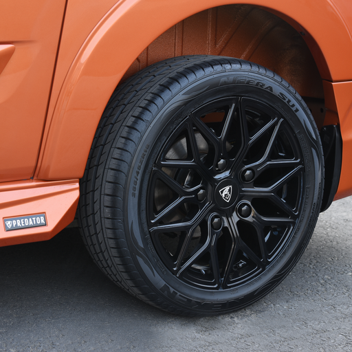 [4M-1885X160ET50CB65.1PREDVIPER/MATTBLK#] Ford Transit Custom 18X8 Predator Viper Matte black alloy wheel