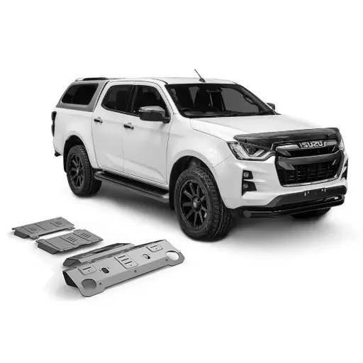 [4M-DMAX25UBP] Isuzu D-Max 2025- Alloy Underbody Protection Skid Plates 4 piece Set